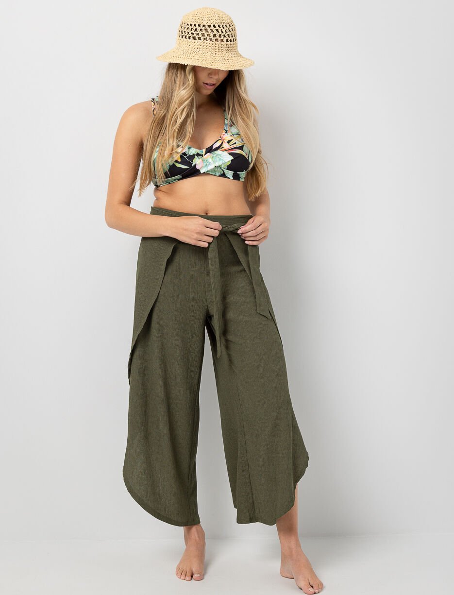 Textured Pants with Slits