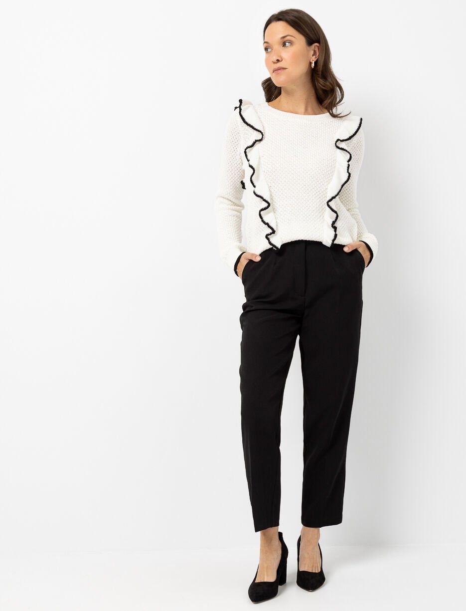 Pantalon droit à pinces