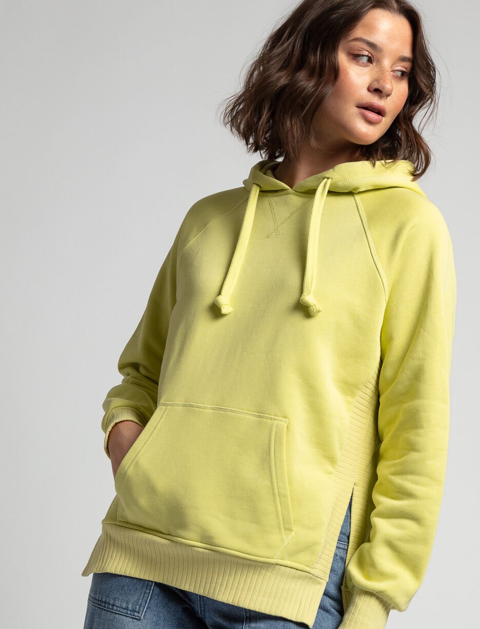 Solid Hoodie with Slits