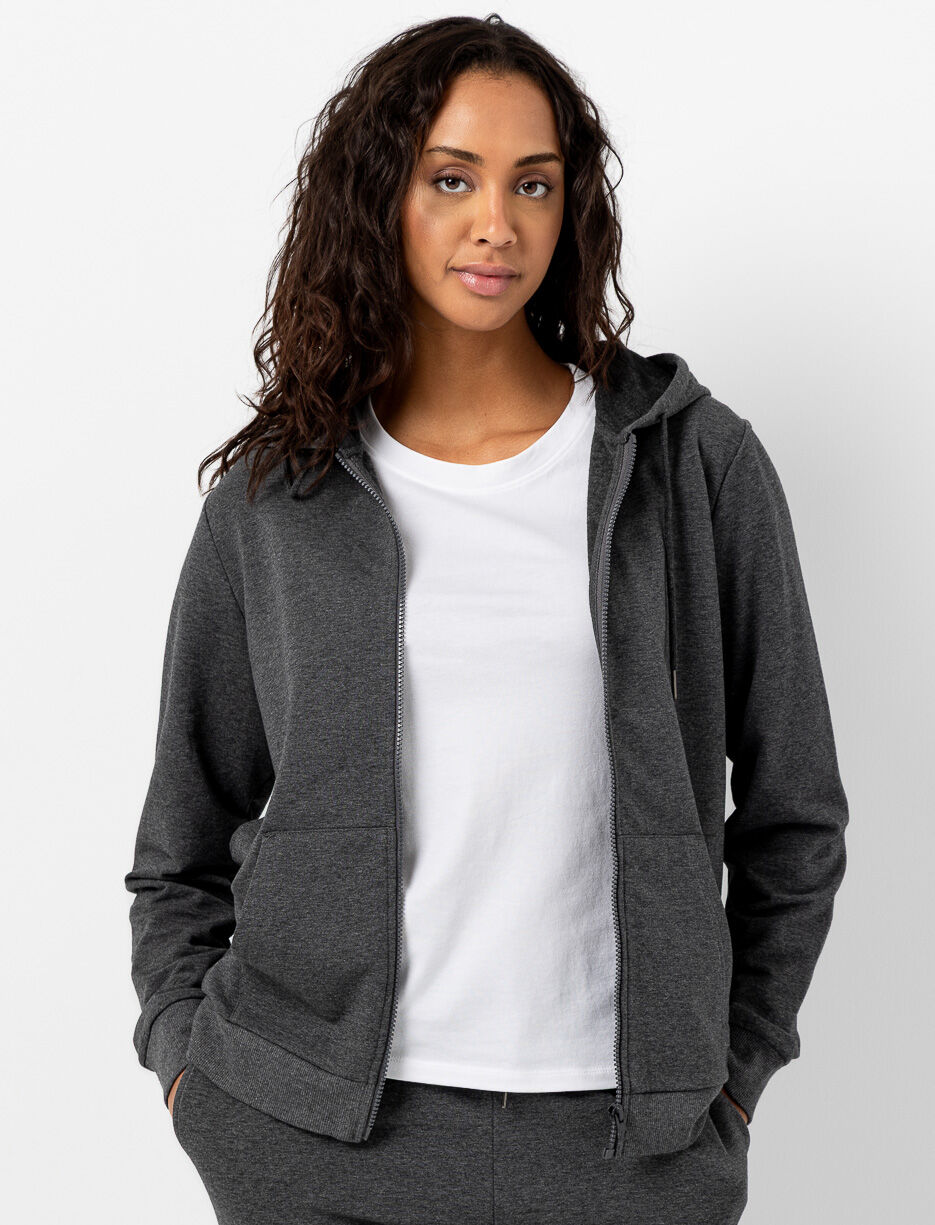 Solid Zip-up Hoodie
