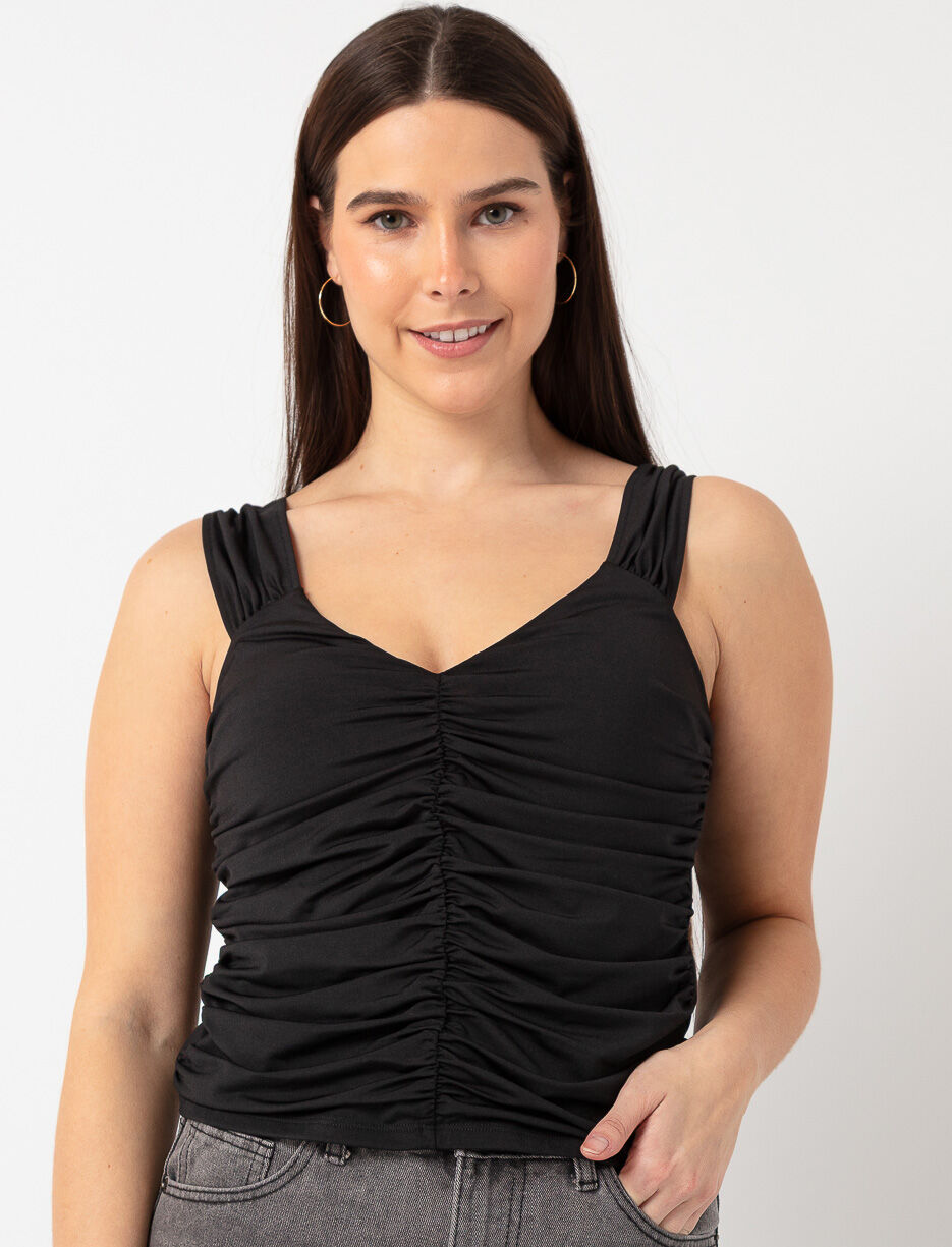 Camisole ajustée froncée