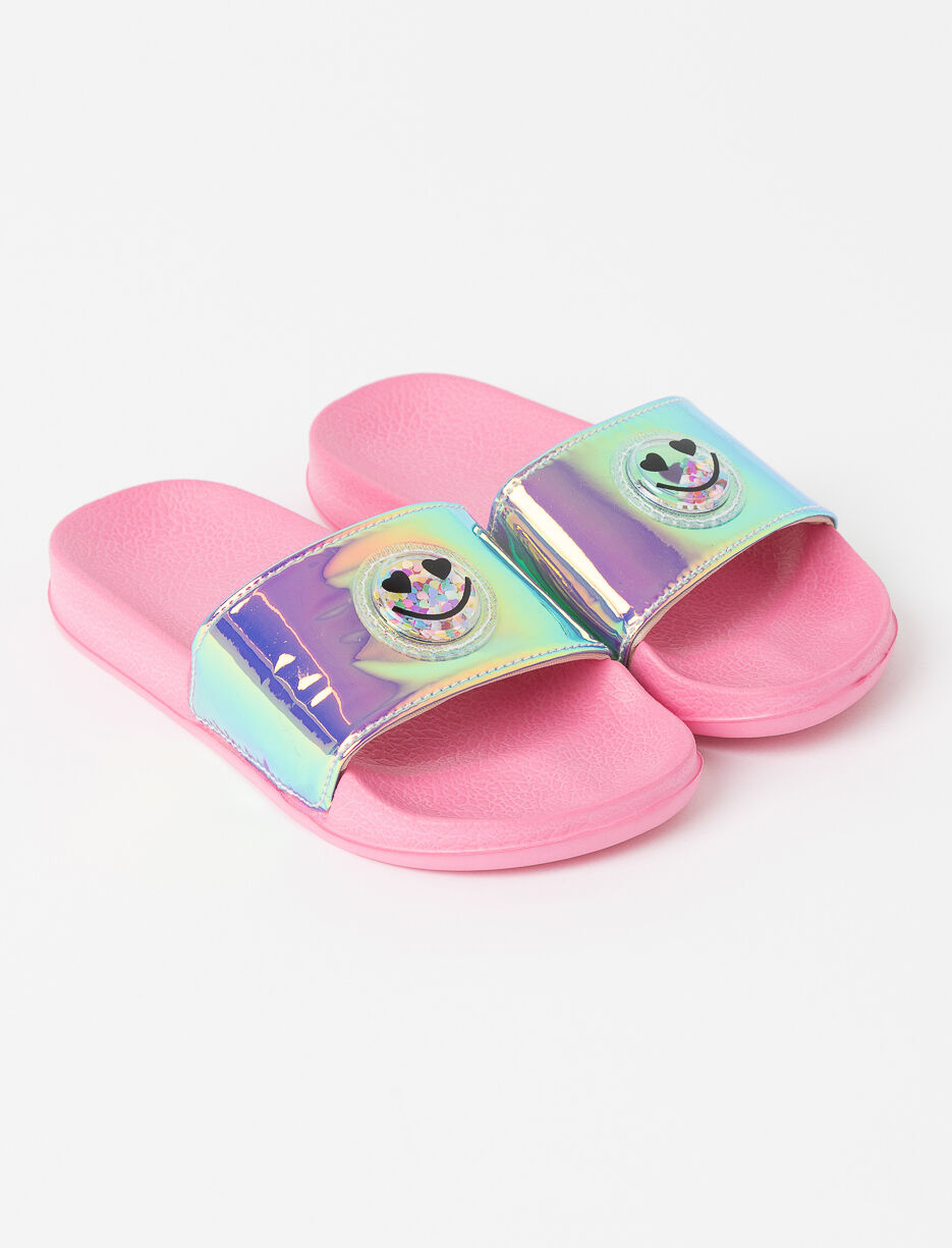 Sandales holographiques avec émojis Sandales holographiques avec émojis