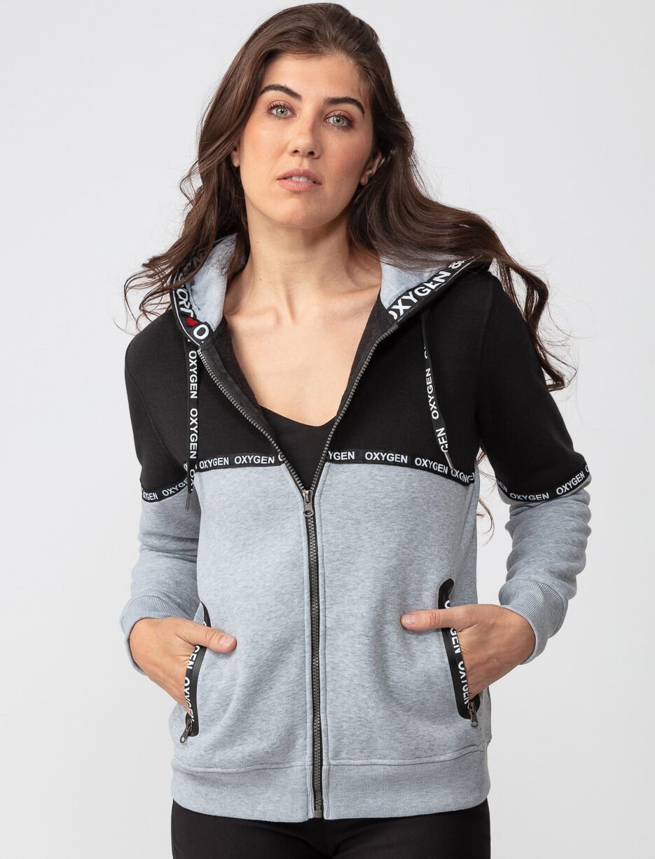 Cardigan zippé à capuchon