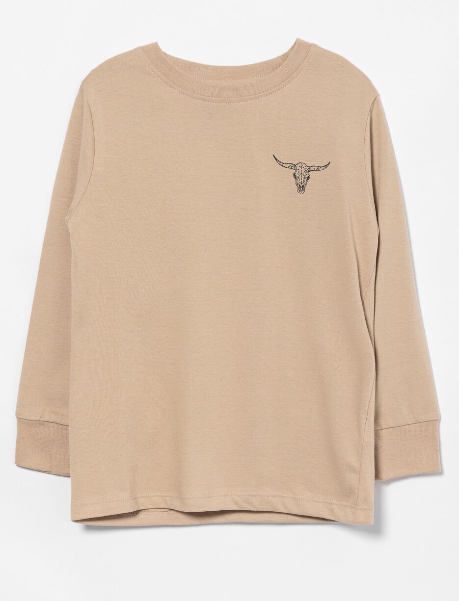 T-shirt imprimé au dos à col rond - petit garçon