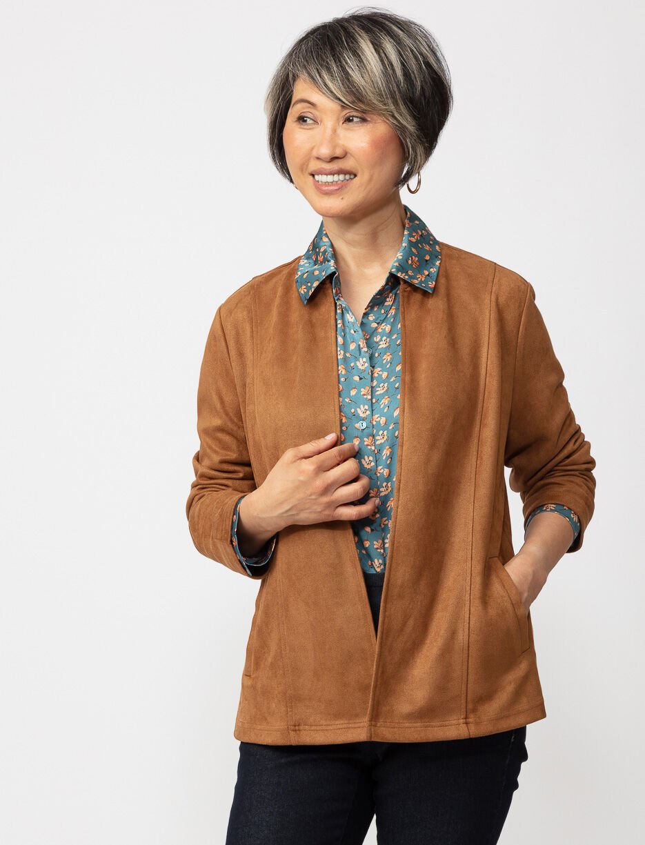 Veston en faux suède