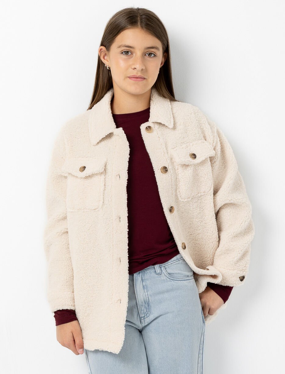 Veste en maille bouclée à poches