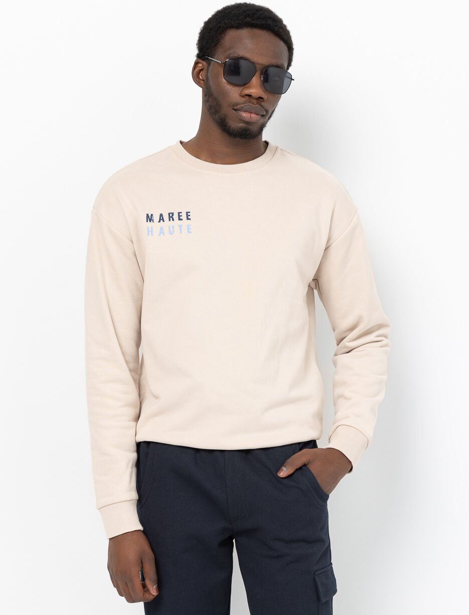 Chandail ouaté imprimé au dos