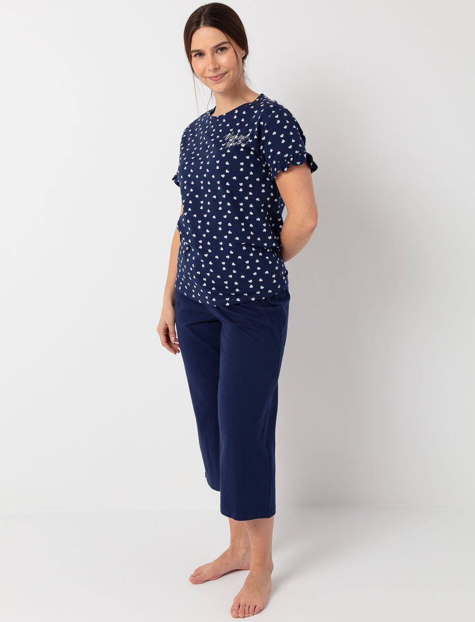 Capri PJ Pants with Elastic Waistband