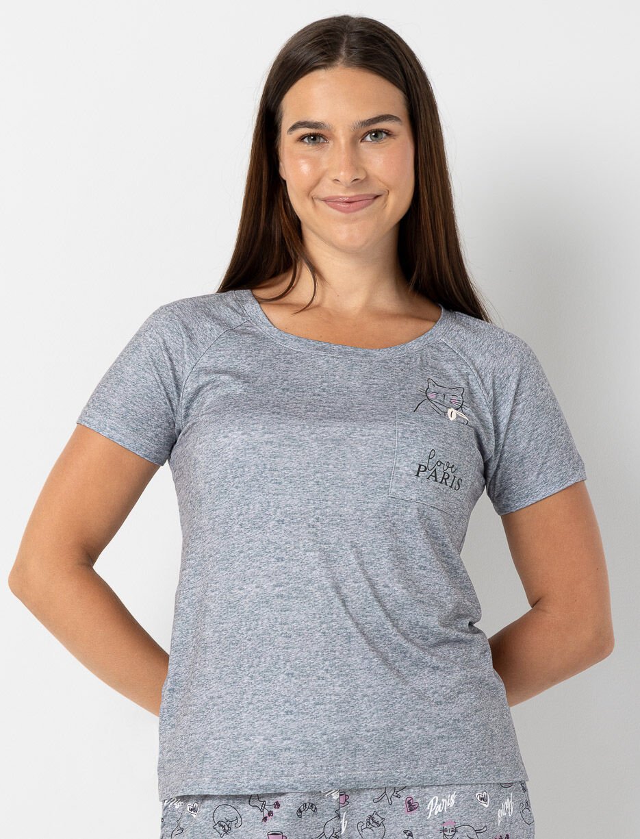 Printed Pocket PJ T-shirt