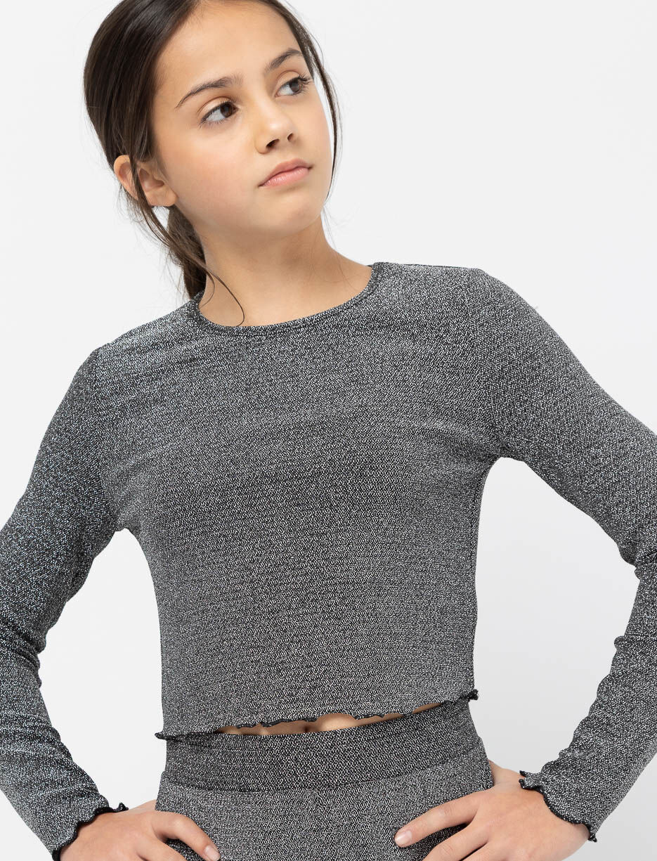 T-shirt scintillant à finition laitue