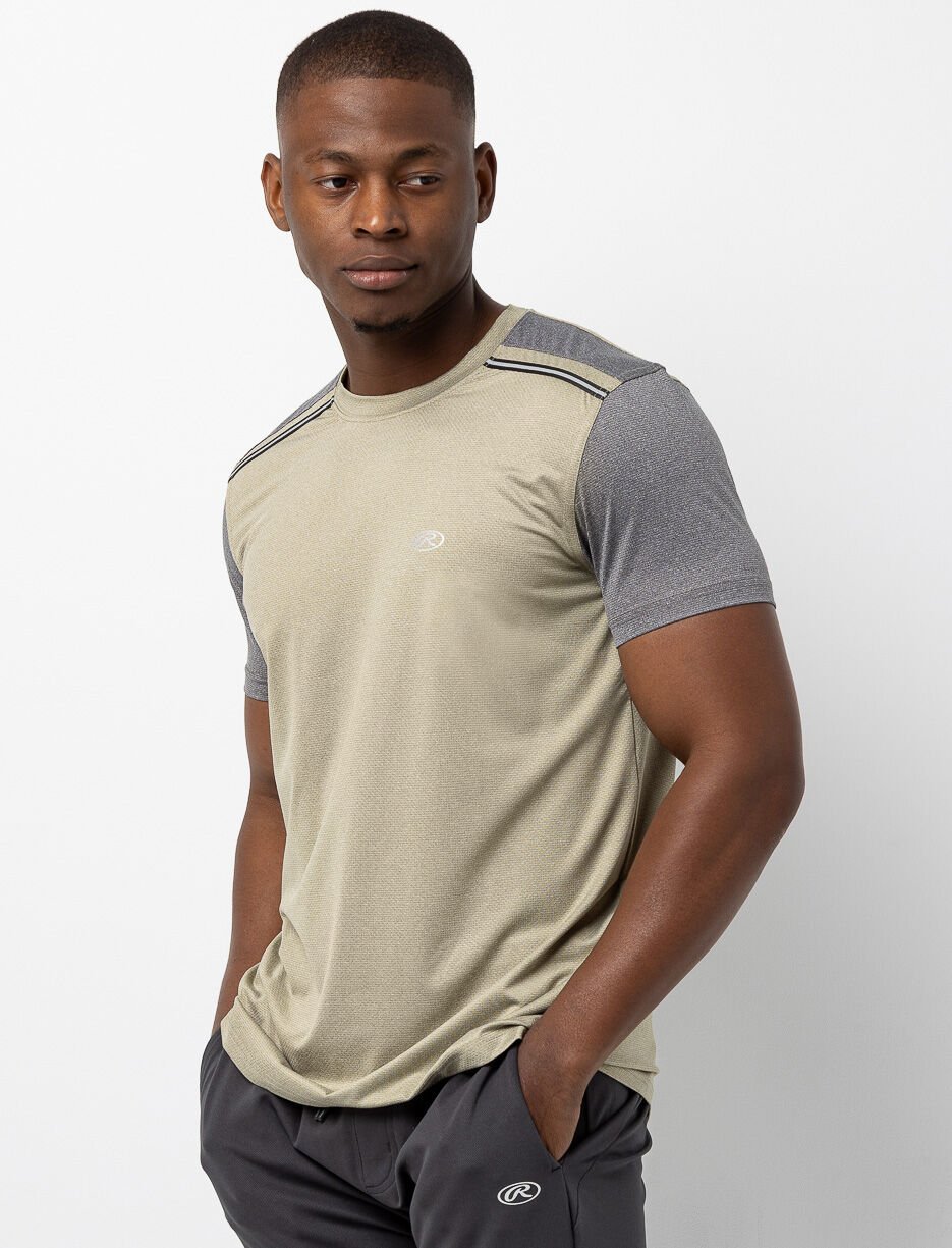 Contrast Sleeve Sports T-shirt