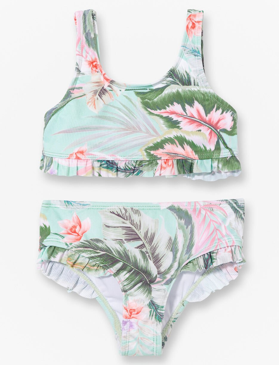 Printed Ruffled 2-piece Swimsuit - Little Girl