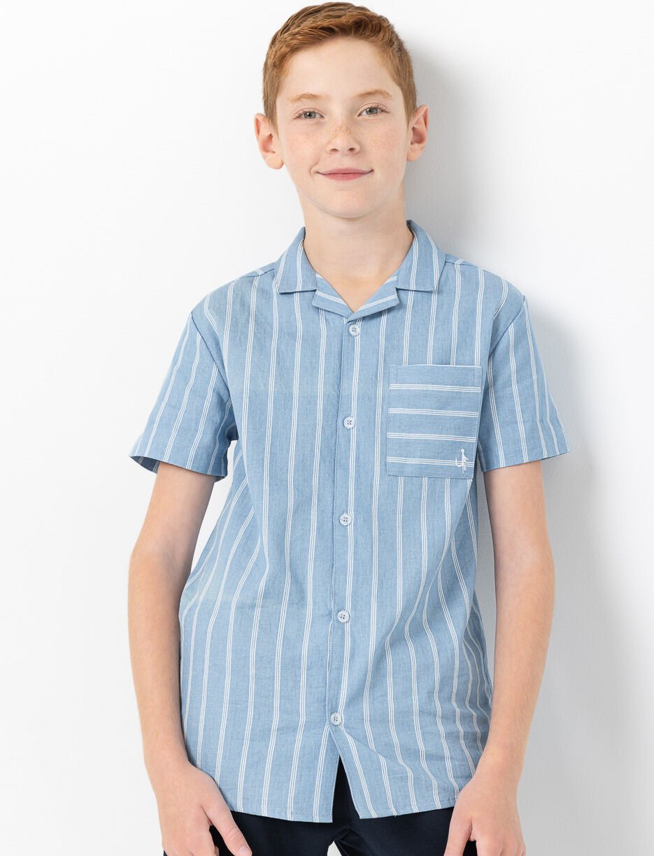 Chemise à rayures à poche