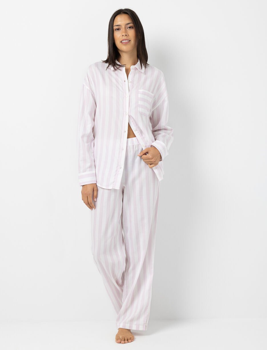 Wide-leg Striped PJ Pants