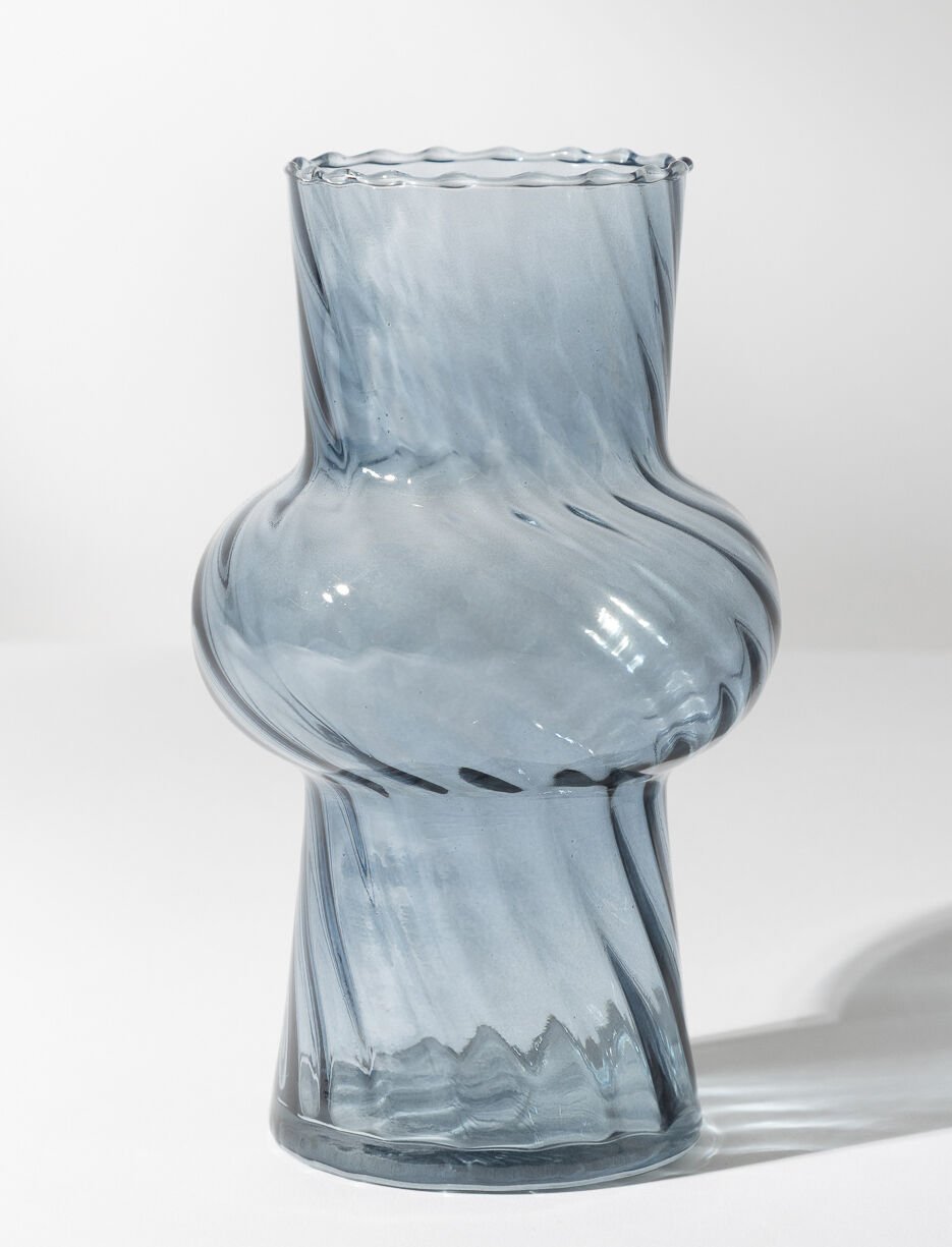 Vase en verre texturé Vase en verre texturé