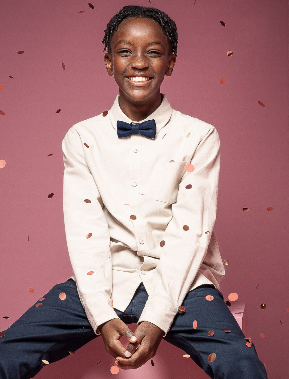 Chemise unie à manches longues