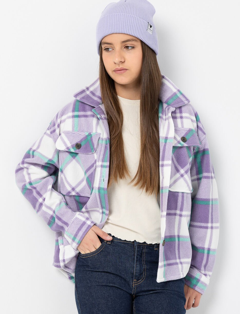 Veste-chemise à carreaux et poches