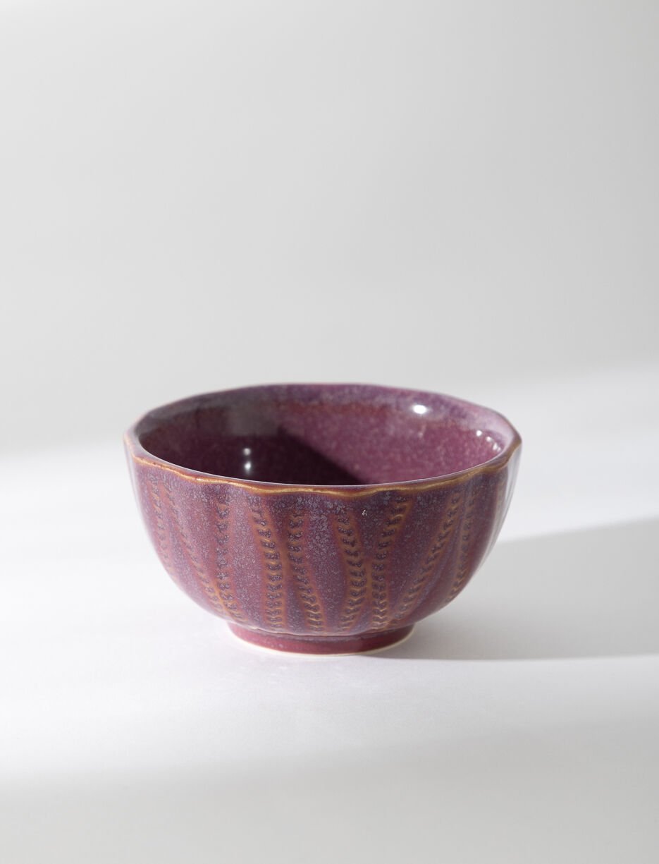 Mini bol en grès à motif texturé