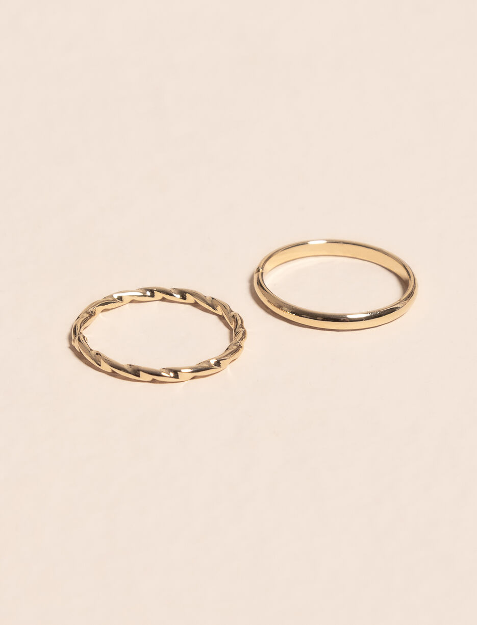 Bagues dorées - paquet de 2
