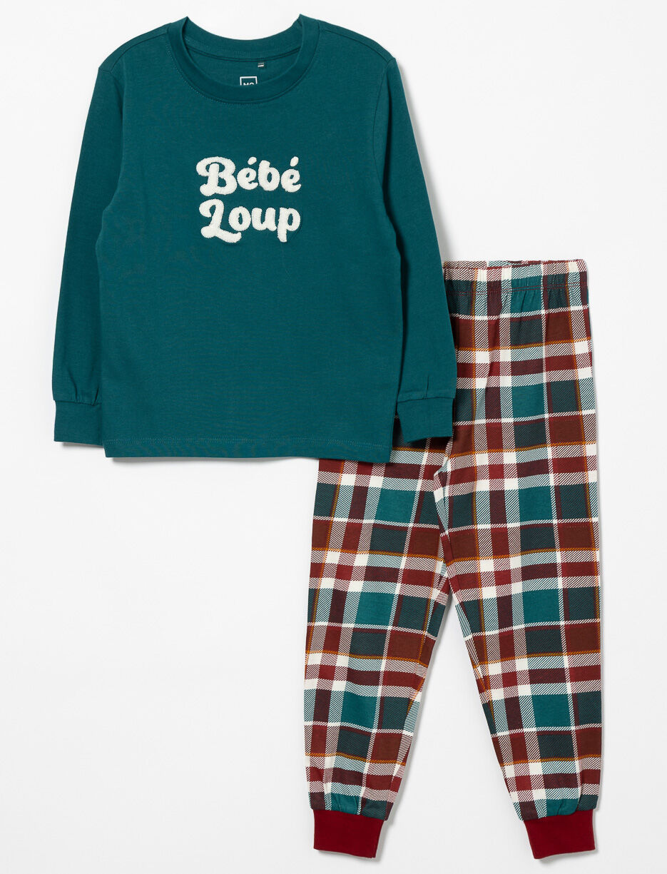 Pyjama 2 pièces à carreaux - petit garçon