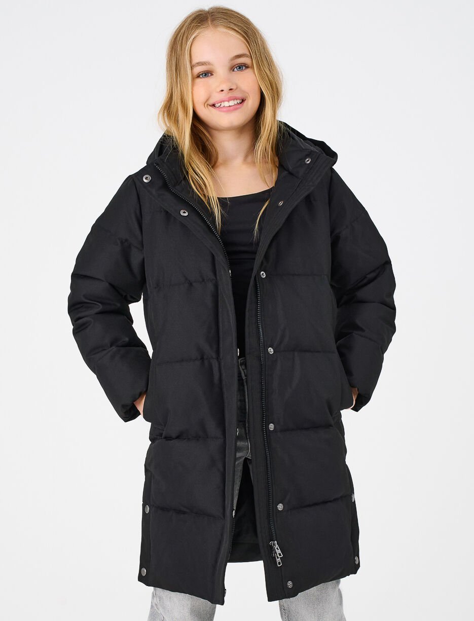 Manteau d'hiver matelassé à capuchon