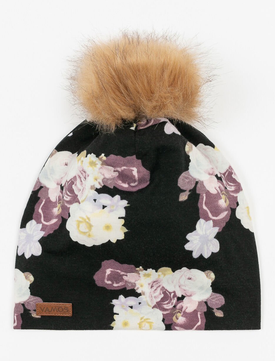 Floral Pompom Beanie - Teen