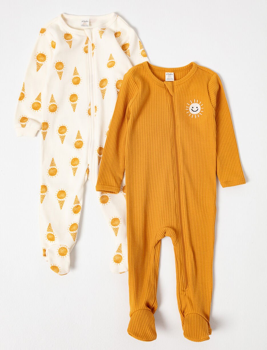 Printed Onesie PJs - Pack of 2