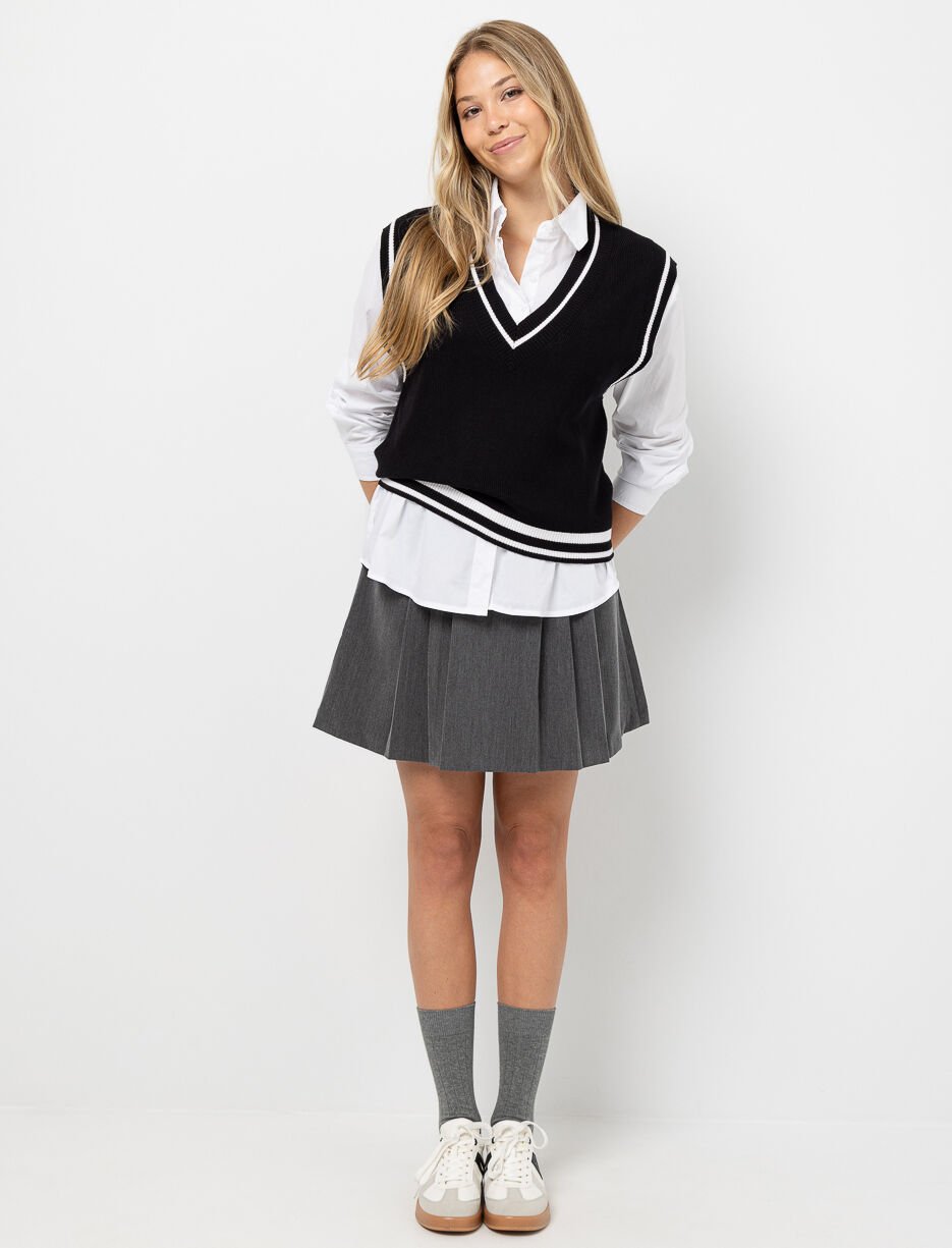 Jupe plissée à carreaux