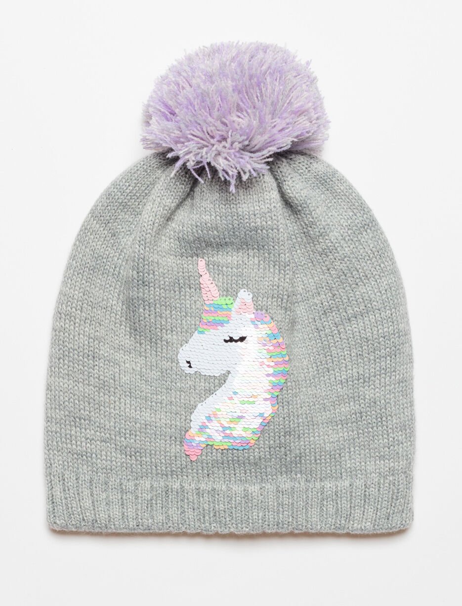 Knit Unicorn-print Beanie - Children