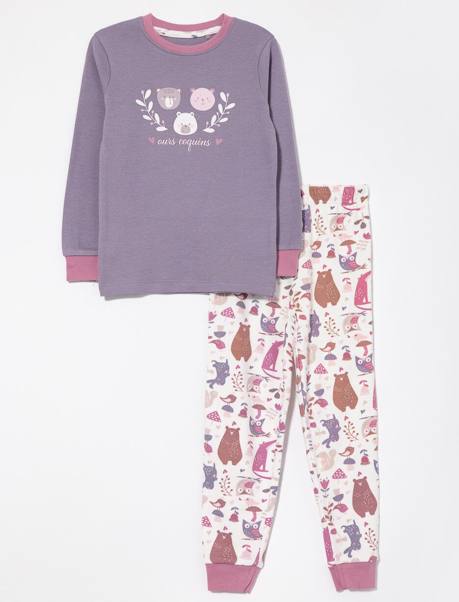 Organic Cotton Printed 2-Piece PJ - Little Girl