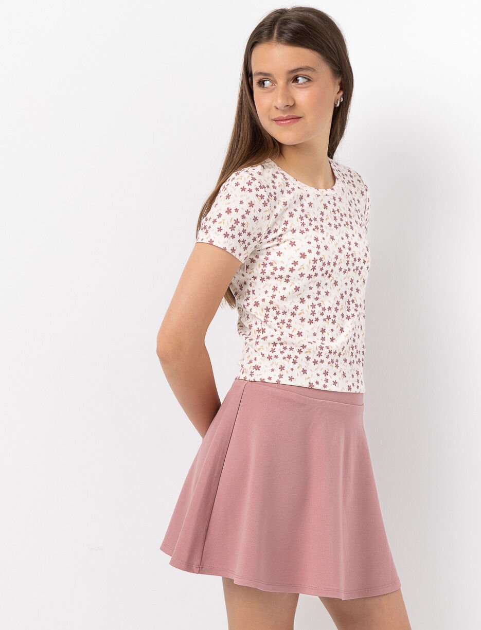 Elastic-waist Circular Skirt