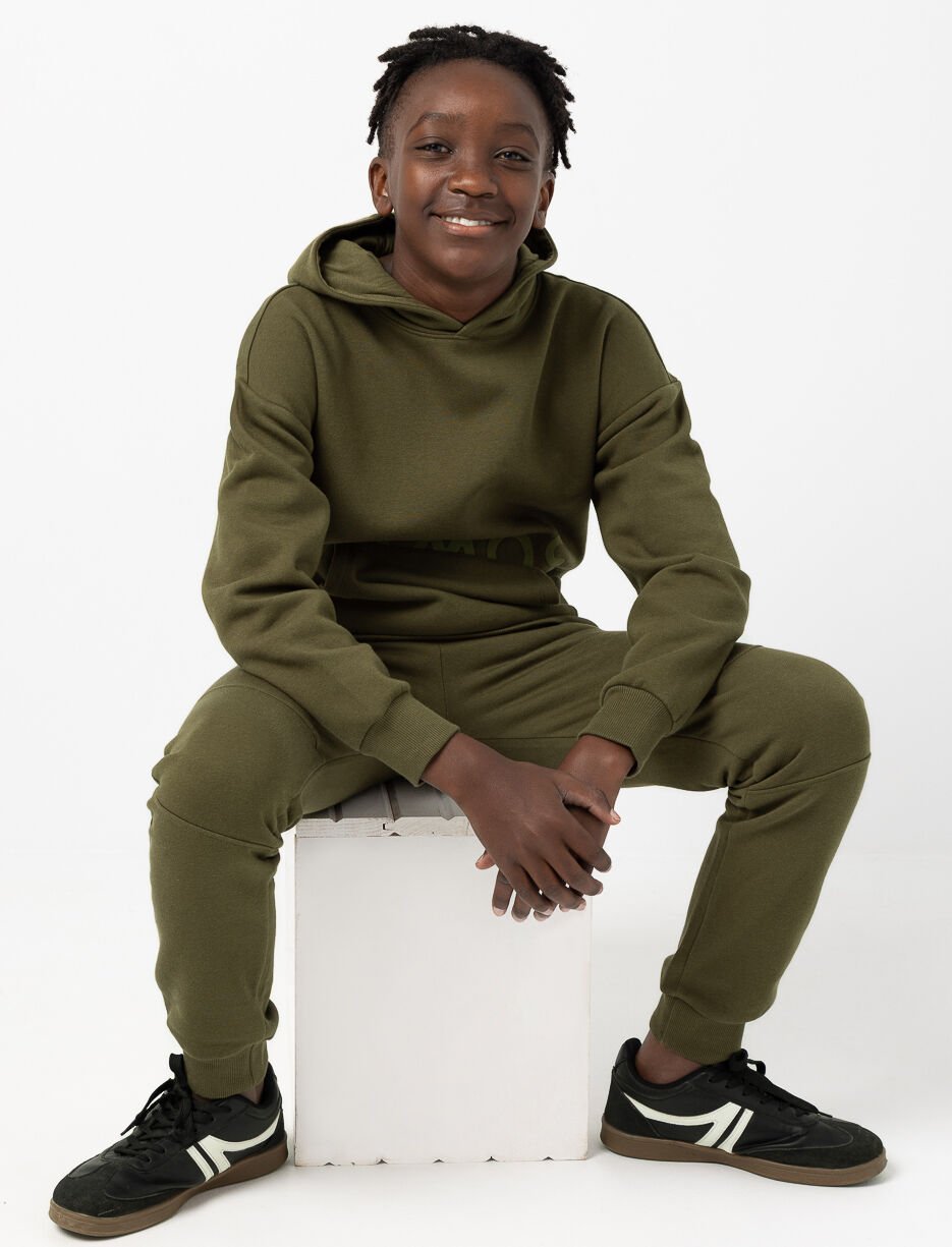 Printed Dropped-shoulder Hoodie