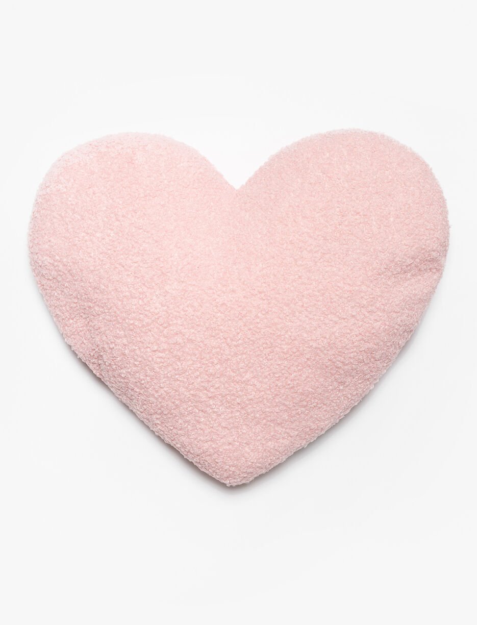 Faux Fur Heart Cushion