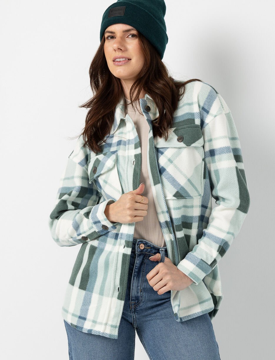 Veste-chemise à carreaux et poches