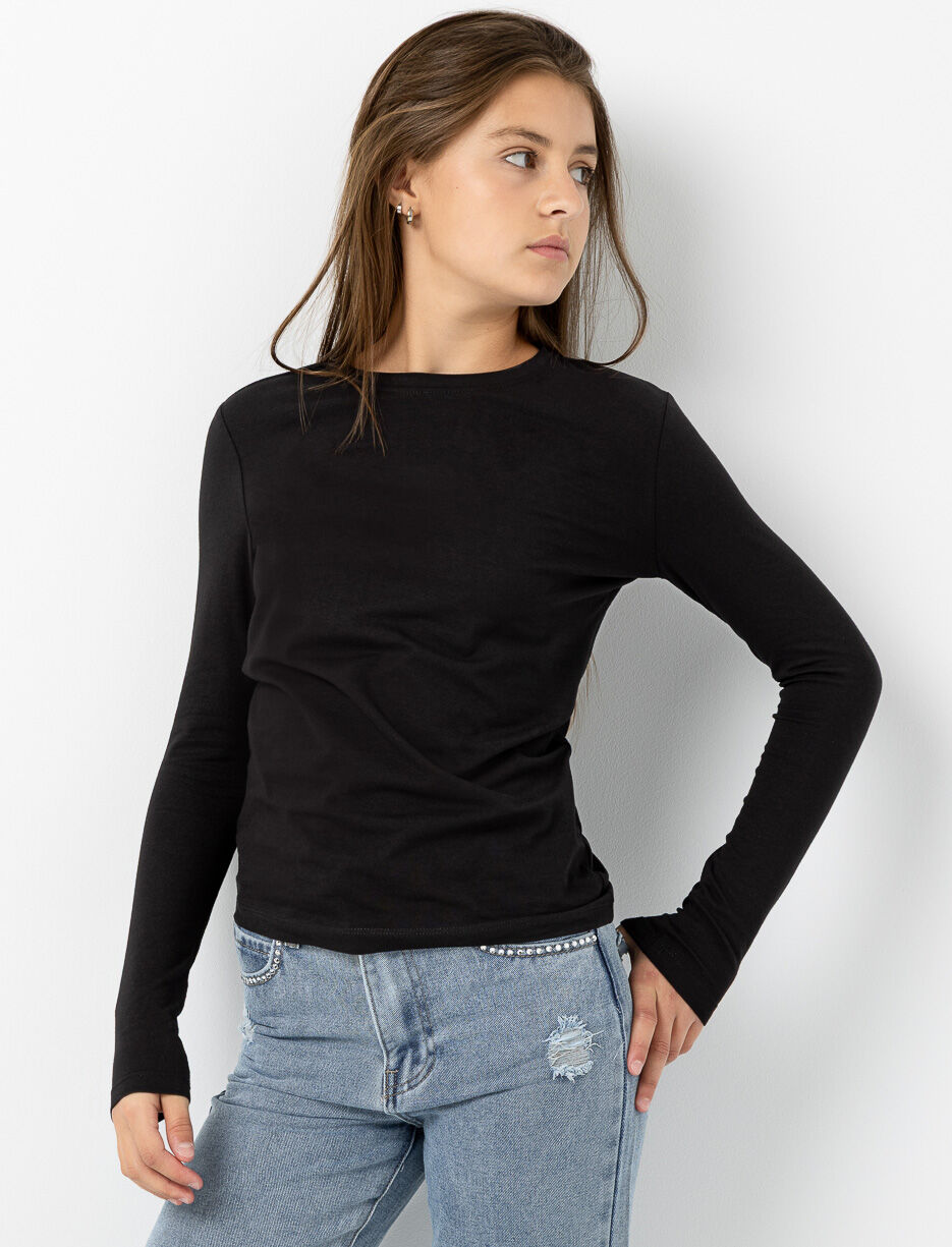 T-shirt ajusté à col rond