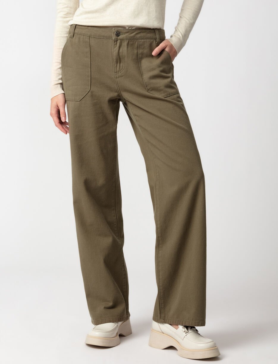 Pantalon droit à taille régulière