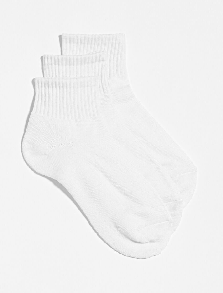 Chaussettes quarter unies - paquet de 3 