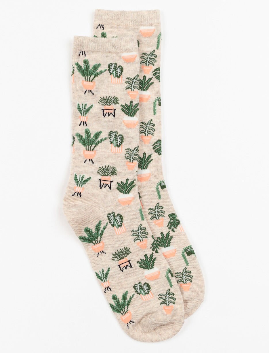 Chaussettes mi-mollet à motifs 