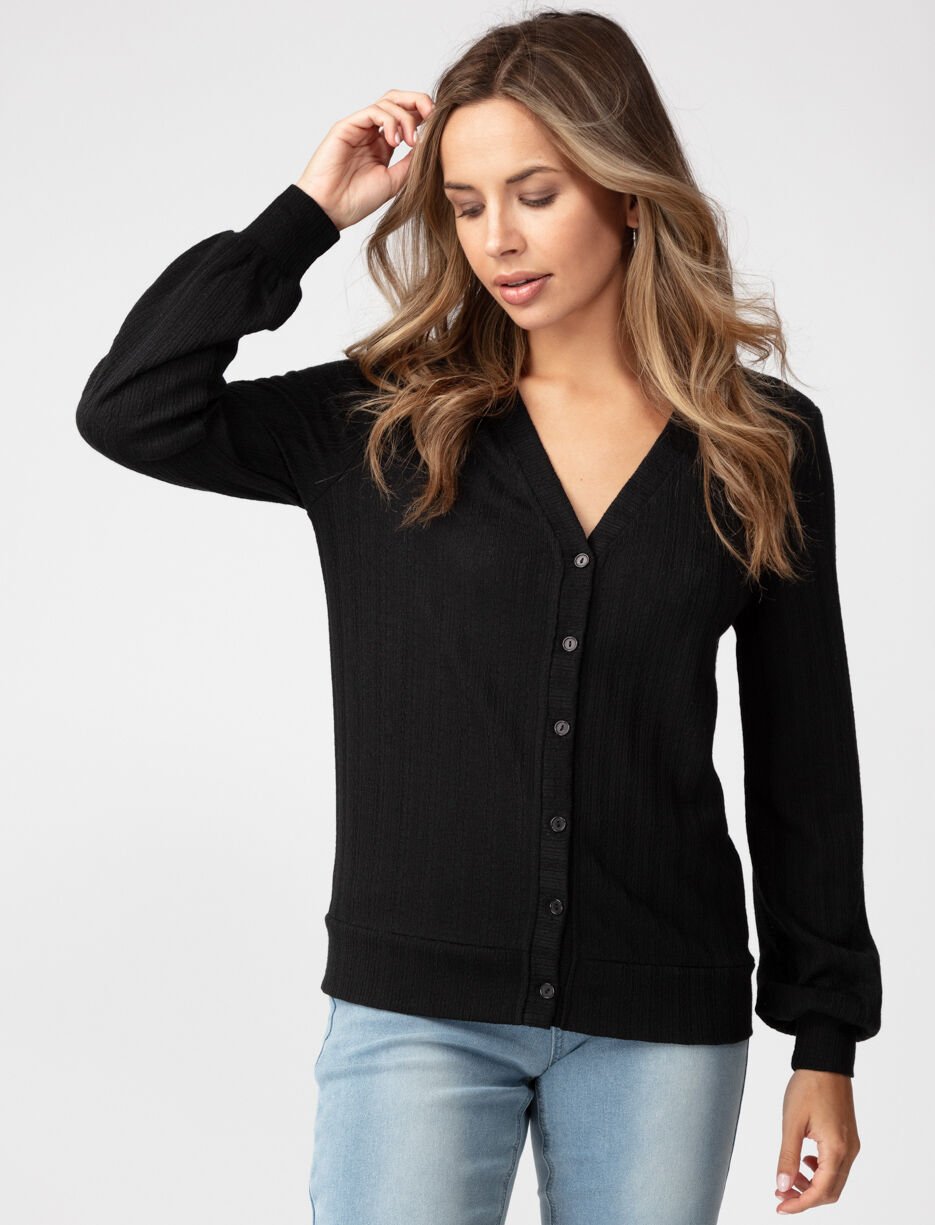 Cardigan en tricot pointelle