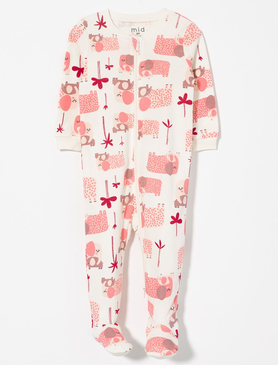 Pyjama 1 pièce imprimé à pieds antidérapants