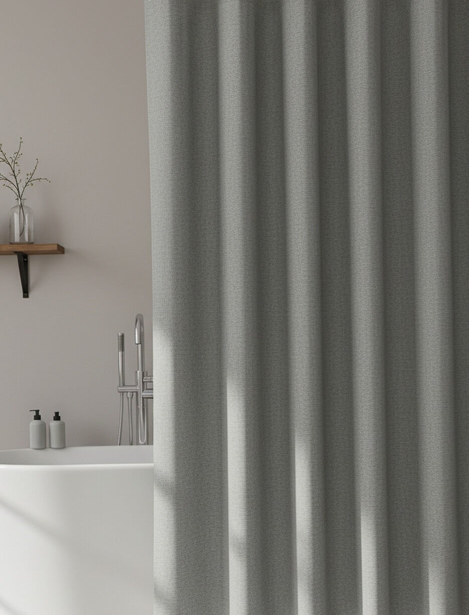 Rideau de douche effet lin