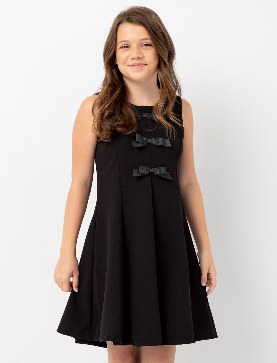 Flared Dress with Bows