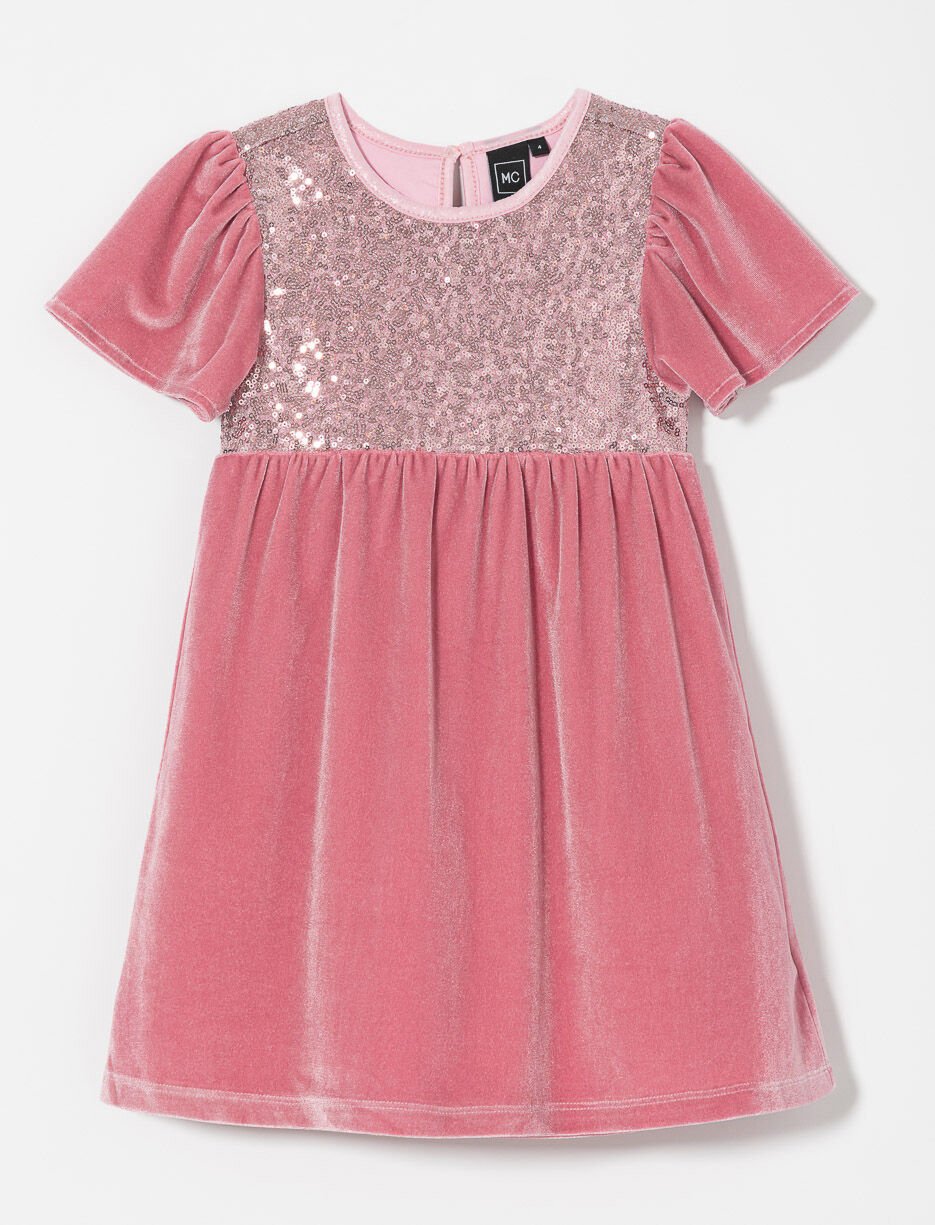 Velvet Dress with Sequin Top