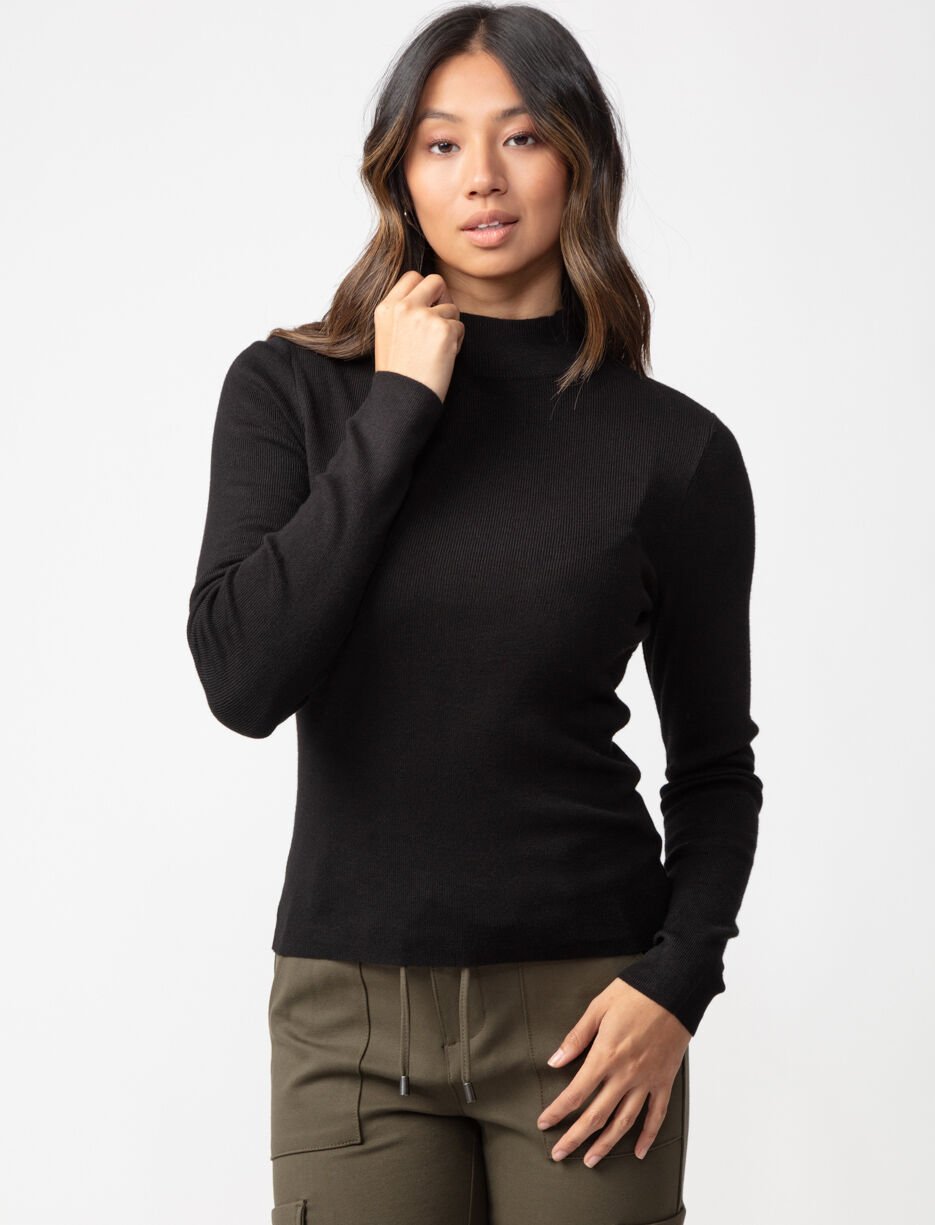 Knit Mock Neck Sweater