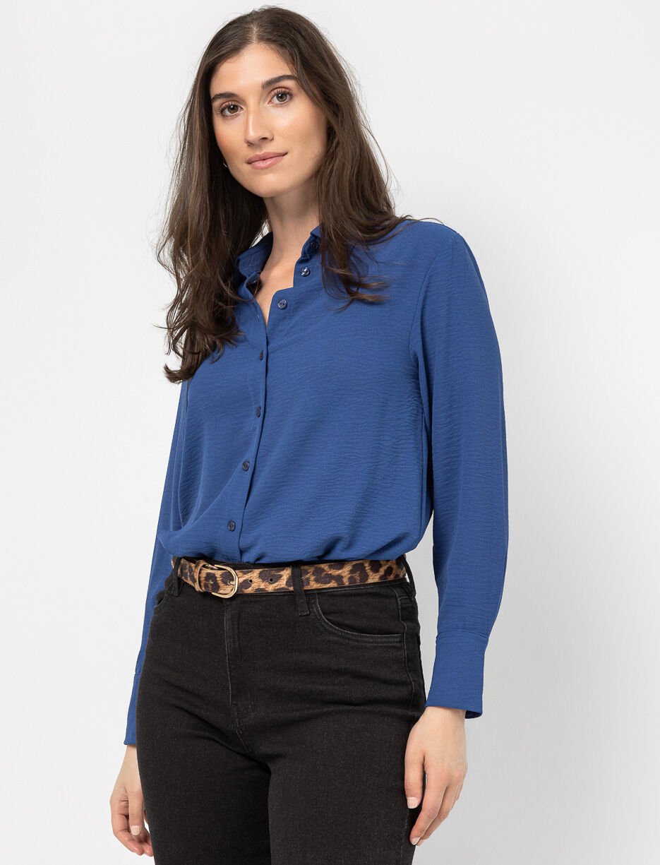 Blouse unie à manches longues