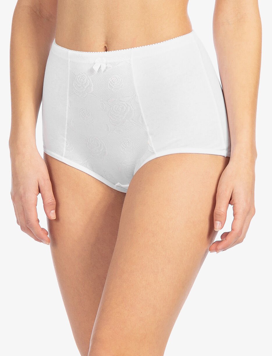 Culotte taille haute à fleurs