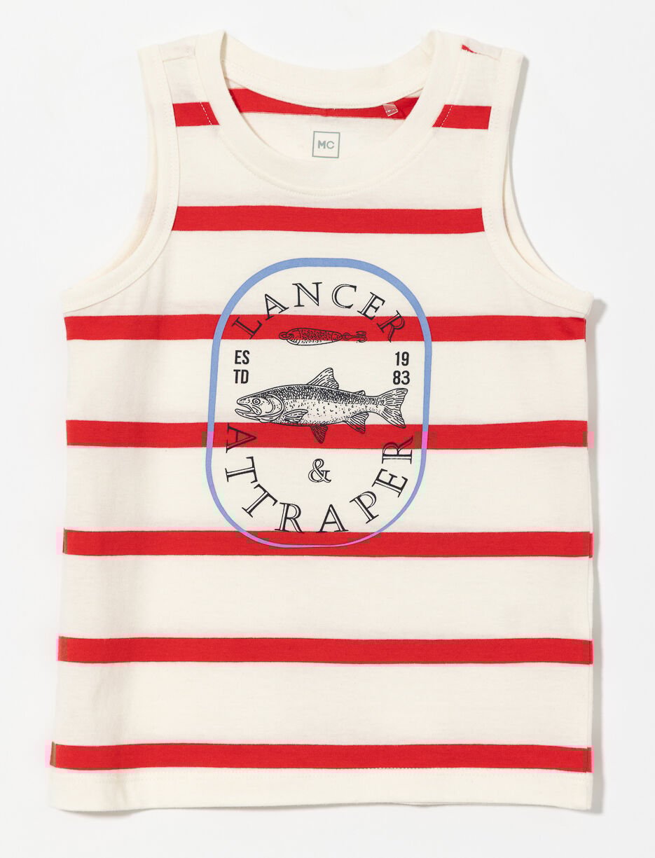 Camisole en coton bio imprimée - petit garçon