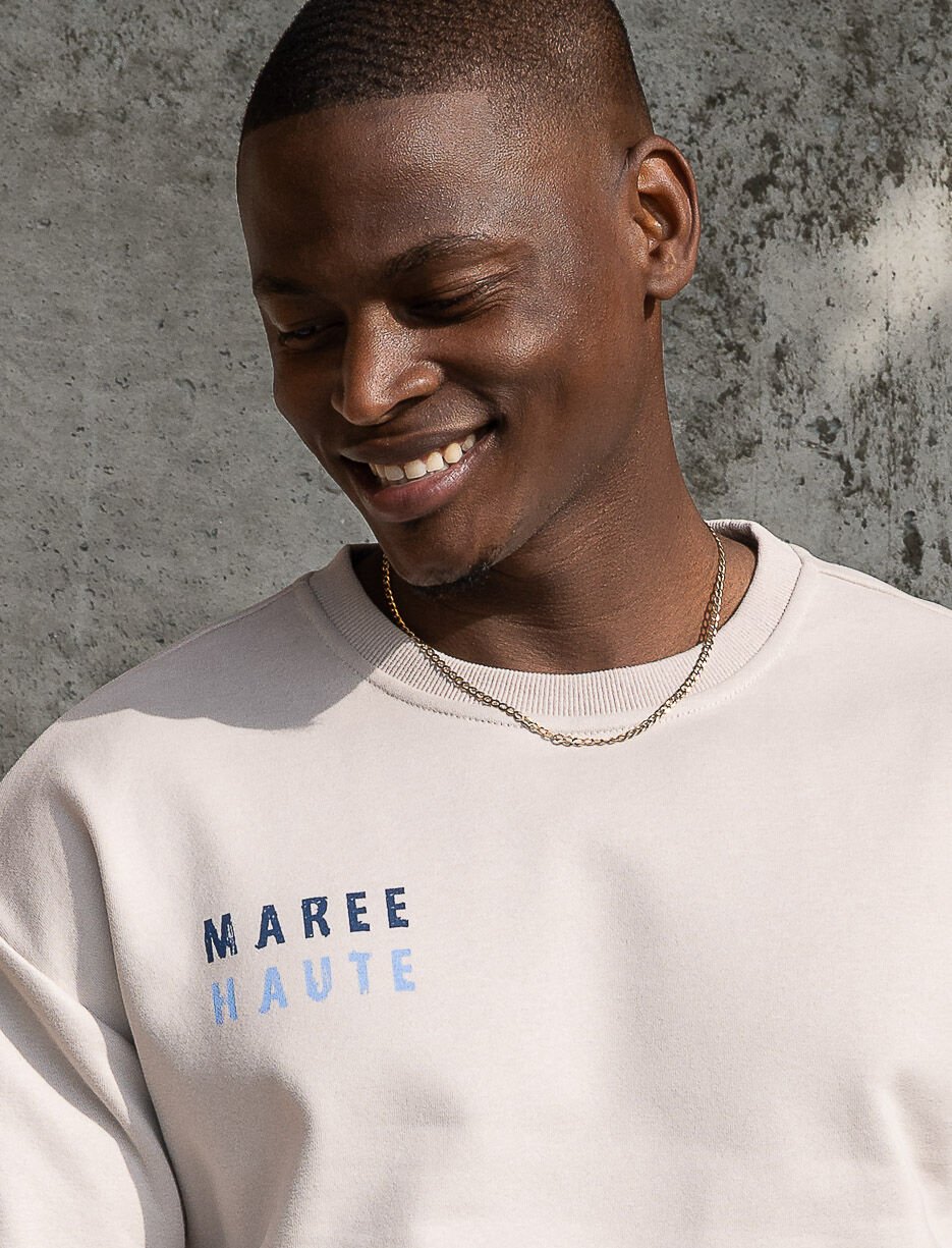 Fleece Back Print Sweatshirt