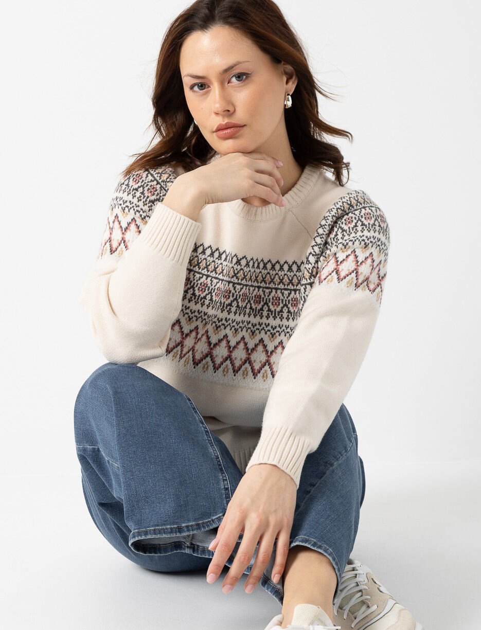 Chandail en tricot jacquard