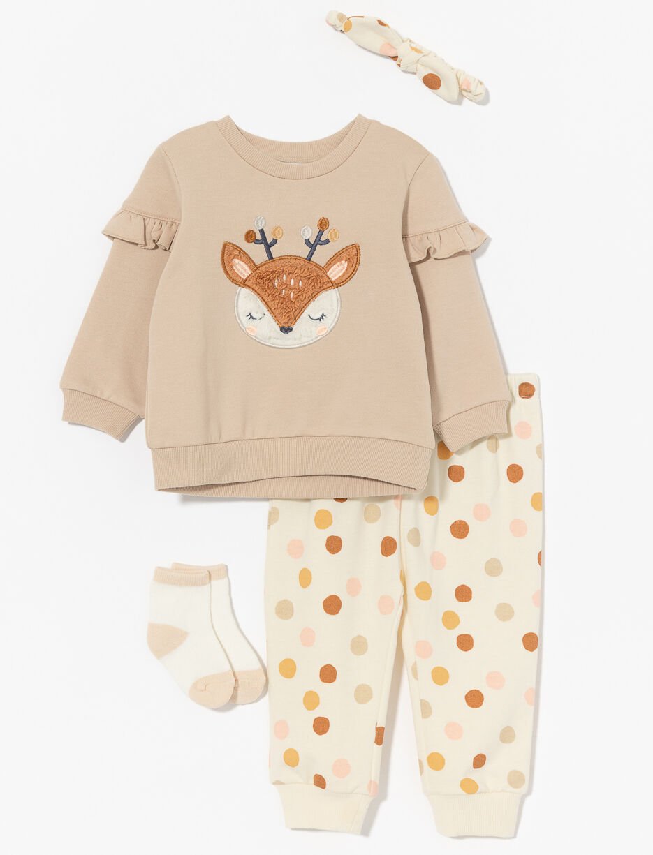 Ens. 2 pièces chandail faon et pantalon